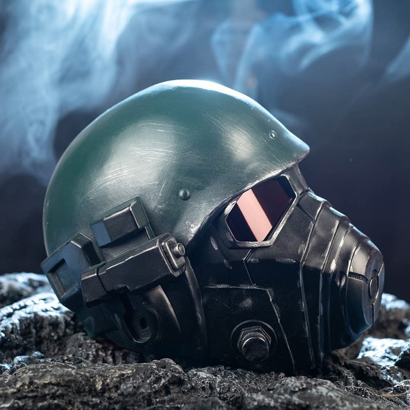 Xcoser Nexthops Veteran Ranger Riot Armor 4 Cosplay Helmet Mask in Resin Full Head with Red PVC Lenses on the Eyes Hallo - Image 4